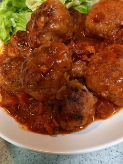 トマト煮込みハンバーグ-レシピのメイン写真