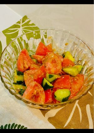 きゅうりとトマトの胡麻酢味噌和え-レシピのメイン写真