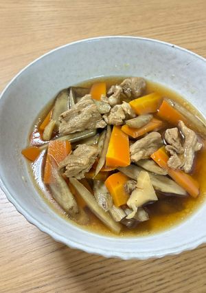 豚肉とごぼうの生姜煮-レシピのメイン写真