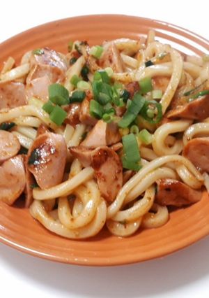 魚肉ソーセージde焼きうどん-レシピのメイン写真