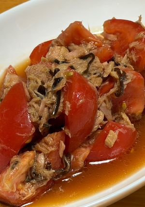 トマトとシーチキンの塩昆布入り中華風和え-レシピのメイン写真