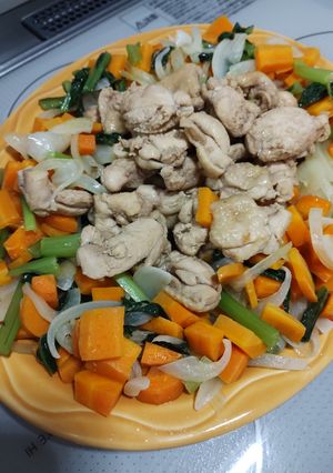 肩鶏肉の酢合わせ野菜炒め-レシピのメイン写真