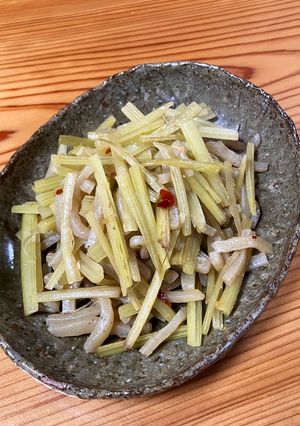 ふきとこんにゃくの柚子きんぴら-レシピのメイン写真