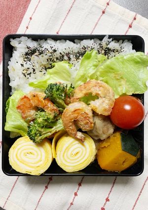 1/8ﾖｯﾁｬﾝ☆エビマヨ弁当-レシピのメイン写真