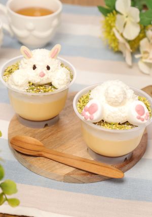 かくれんぼうさぎモンブランプリン-レシピのメイン写真