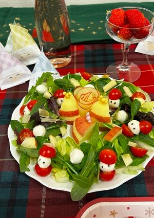 りんごの彩りリースサラダ-レシピのメイン写真