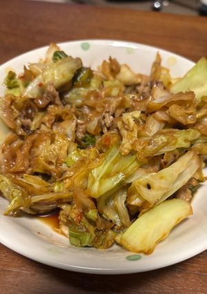 キャベツと豚肉のピリ辛味噌炒め-レシピのメイン写真