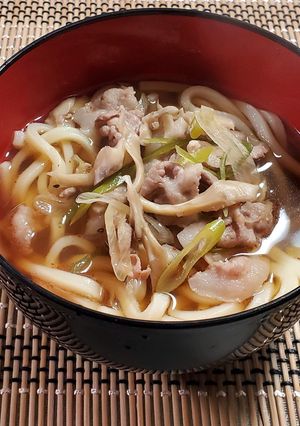 🤍肉きのこうどん-レシピのメイン写真
