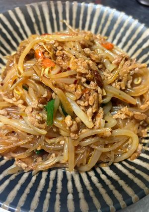 甜麺醤の代わりに味噌で豚ひき肉で簡単麻婆春雨-レシピのメイン写真
