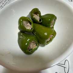 รูปของ 小さめピーマンの肉詰め【四毒抜き】