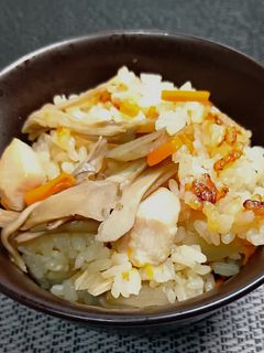 舞茸&とり肉の炊き込みご飯-レシピのメイン写真