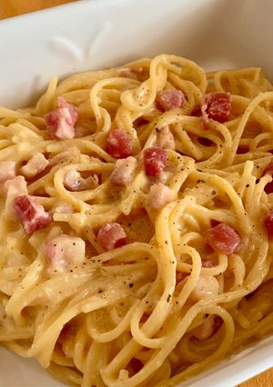 超簡単⭐︎レンジで作るカルボナーラ風パスタ-レシピのメイン写真