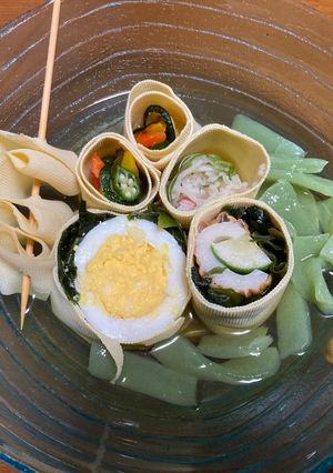 居酒屋風！豆腐皮で冷やしおでんロール-レシピのメイン写真