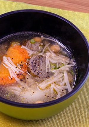 根菜と豆の洋風スープ-レシピのメイン写真
