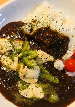 レトルト●鶏肉＆ゴーヤープラスのカレーA-レシピのメイン写真