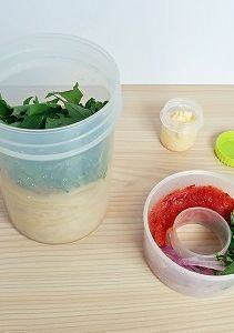 サラダポットで麺ランチ～明太サラダパスタ-レシピのメイン写真
