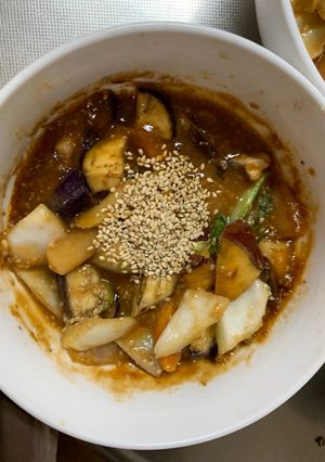 根菜茄子白菜ウスター棒棒鶏味温野菜サラダ-レシピのメイン写真