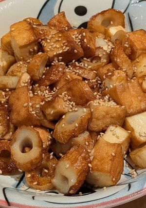 1人前50円！ちくわと厚揚げの照り焼き！-レシピのメイン写真