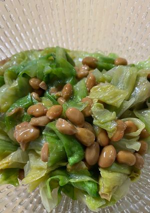 簡単！レタスの納豆 和え-レシピのメイン写真