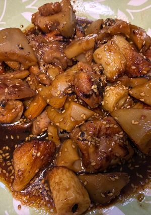 鶏肉とレンコンの甘辛煮-レシピのメイン写真