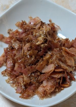 簡単★薄切りベーコンのベーコンおかか-レシピのメイン写真