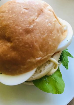 バンズでプチトマトたまごサンド-レシピのメイン写真