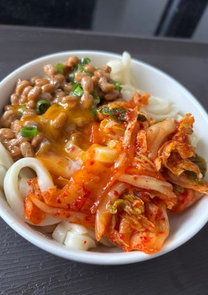納豆キムチうどん-レシピのメイン写真