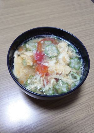 オクラとトマトのふわたまお味噌汁❣-レシピのメイン写真