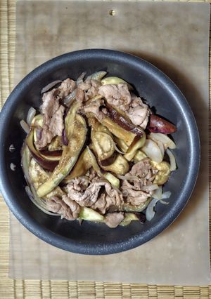 ナスと豚こまのさっぱり生姜酢炒め-レシピのメイン写真