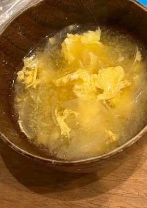 シンプル玉ねぎ卵スープ-レシピのメイン写真