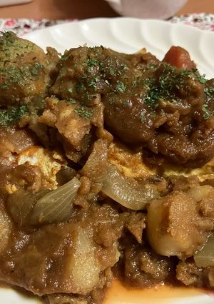 簡単冷凍カレーオムライス-レシピのメイン写真