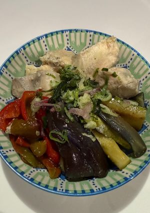 夏野菜と鶏胸肉の塩麹漬け焼き-レシピのメイン写真