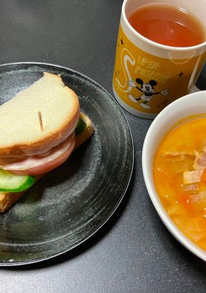 ベーコンと野菜のスープ-レシピのメイン写真