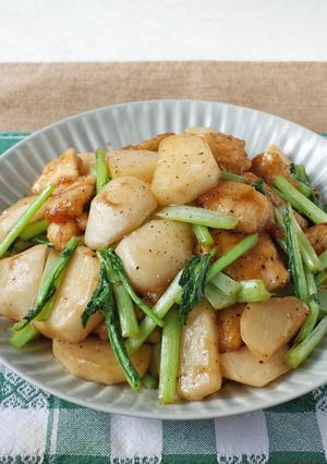 鶏むね肉とかぶの中華炒め-レシピのメイン写真