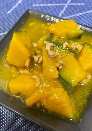 おうち給食レシピかぼちゃのそぼろあん-レシピのメイン写真