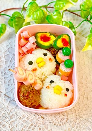簡単お弁当☆にわとりさんおにぎり-レシピのメイン写真