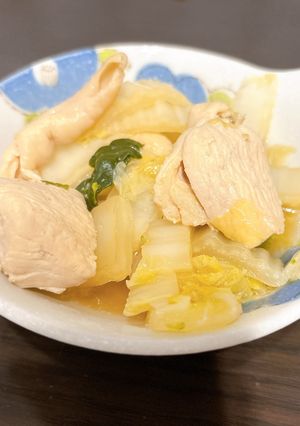 白菜と鶏むね肉のだし煮-レシピのメイン写真