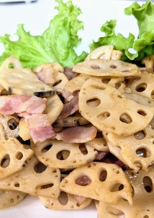 レンコン＆ベーコン炒め♪お弁当に◎-レシピのメイン写真