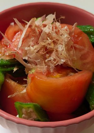 トマトとオクラのめんつゆ和え-レシピのメイン写真