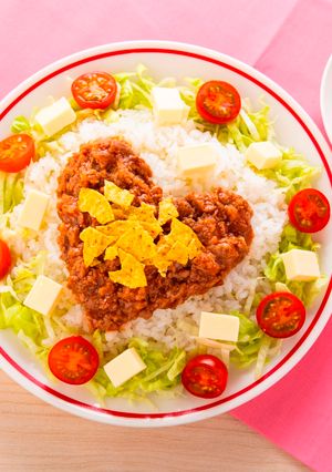 ミートボールでタコライス-レシピのメイン写真