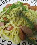昆布茶とウィンナーエリンギのマヨパスタ😋