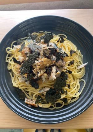鯖の塩焼きリメイクパスタ-レシピのメイン写真
