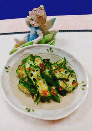 簡単オクラのおかか醤油和え♬-レシピのメイン写真