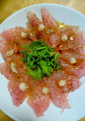 簡単、マグロのカルパッチョ-レシピのメイン写真