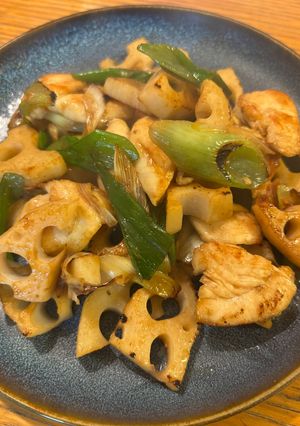 鶏肉とレンコンの柚子胡椒炒め-レシピのメイン写真