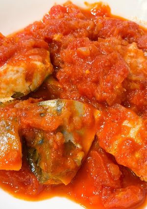 トマト缶でつくる簡単塩サバ煮込み-レシピのメイン写真