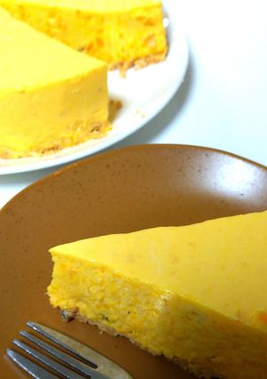 かぼちゃのレアチーズケーキ〜ラムレーズン風味〜-レシピのメイン写真