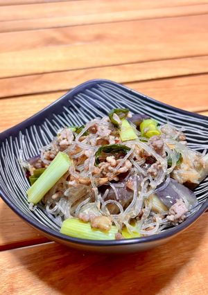 揚げ茄子と春雨の炒め物-レシピのメイン写真