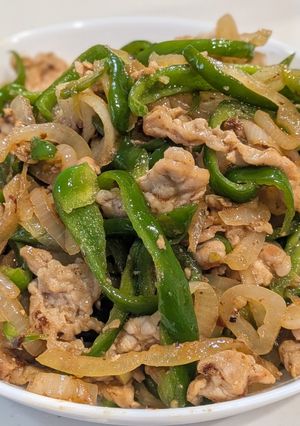 豚こまとピーマン玉ねぎのレモン醤油炒め-レシピのメイン写真