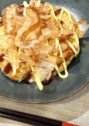 包丁なしで簡単！豆腐 de お好み焼き♪-レシピのメイン写真